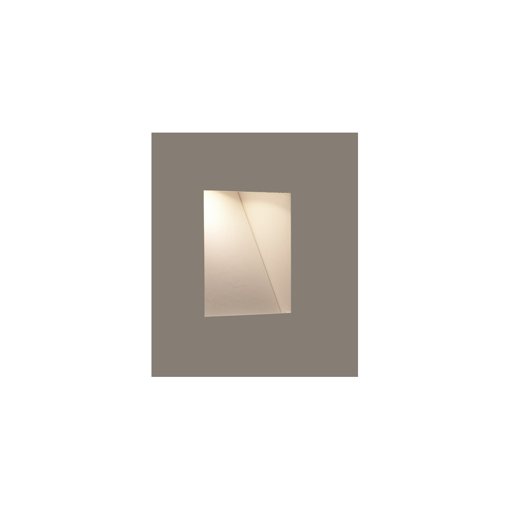 Borgo Trimless 65 LED Recessed Wall Light In Matt White Finish 1212008