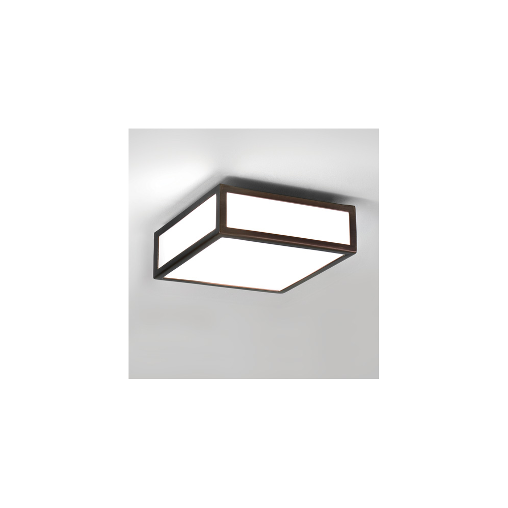 Mashiko 200 Bathroom Flush Light In Bronze Finish 1121056