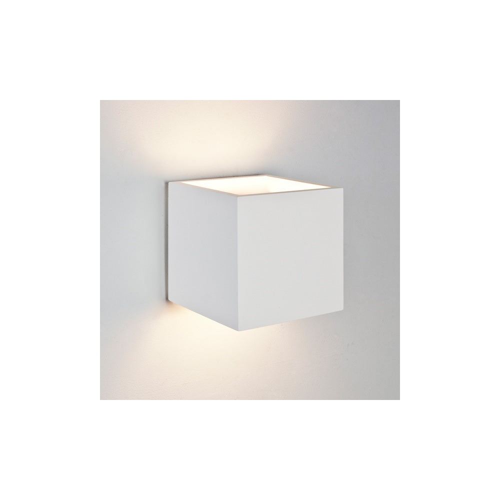 Pienza 165 Square Wall Light In Plaster Finish 1196003