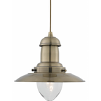 Fisherman Ceiling Pendant Light In Antique Brass Finish 4301AB