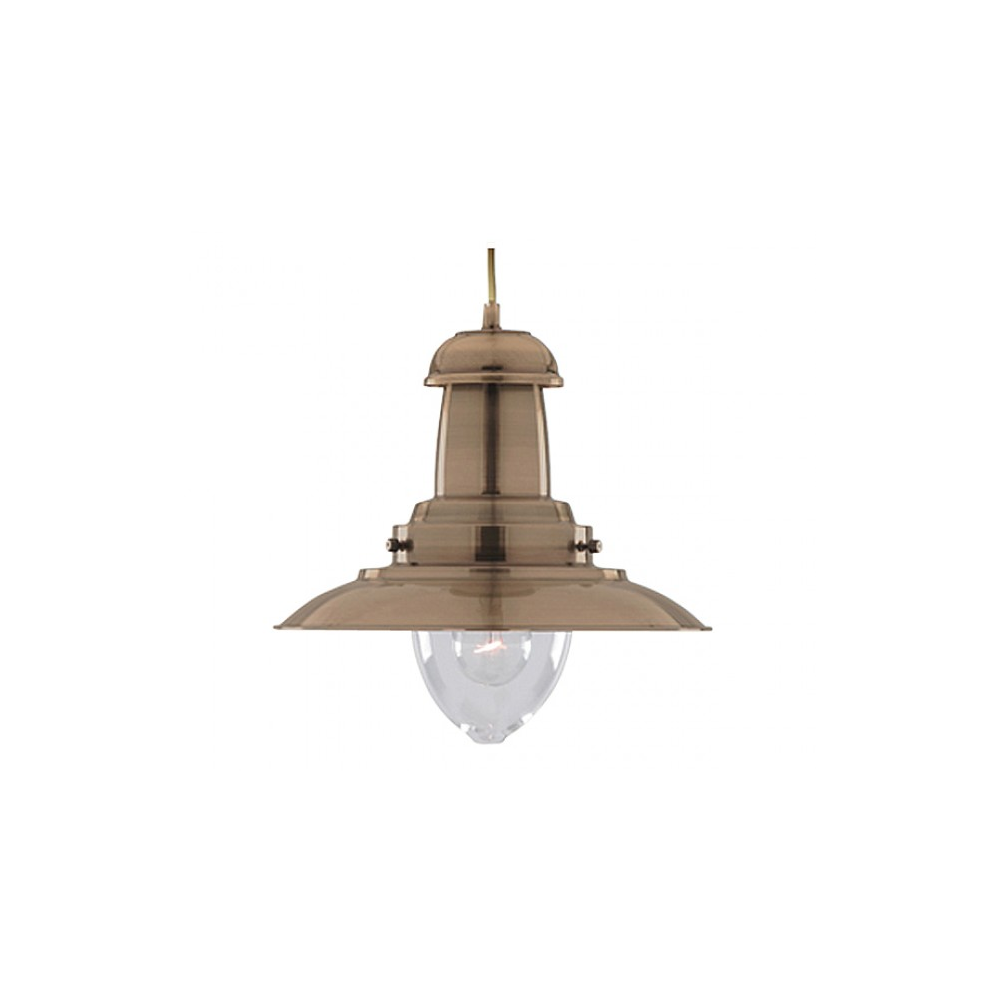 Fisherman Ceiling Pendant Light In Antique Brass Finish 4301AB