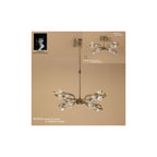 M0881AB Kromo Antique Brass 4 Light Semi-Flush Pendant