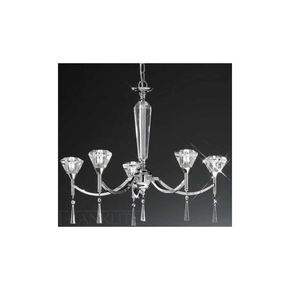 F2237/5 Chrome 5 Light Chandelier