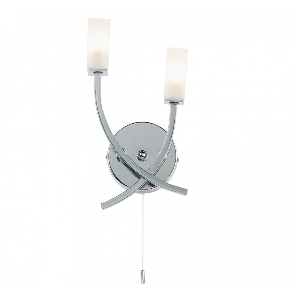 146-2CH 2 Light Wall Light In Polished Chrome