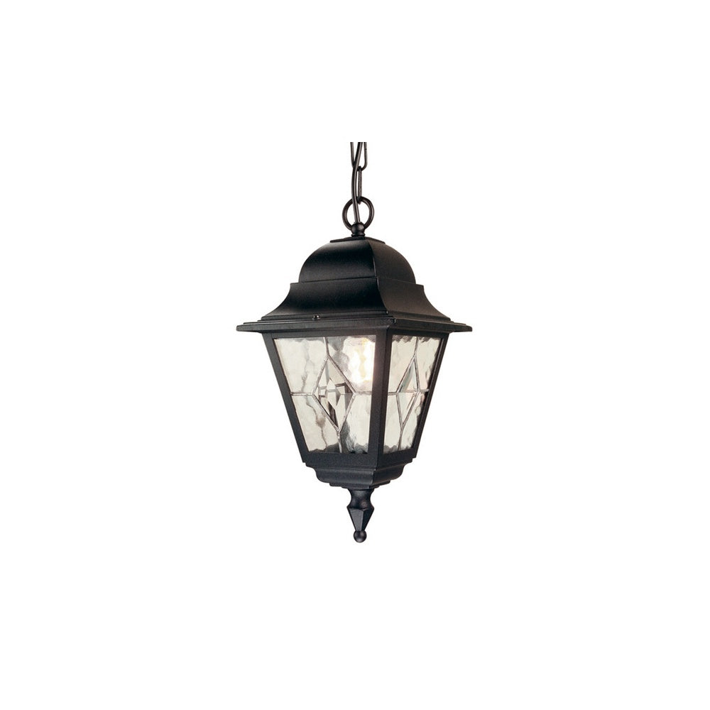 NR9 Norfolk period black chain exterior lantern, IP43