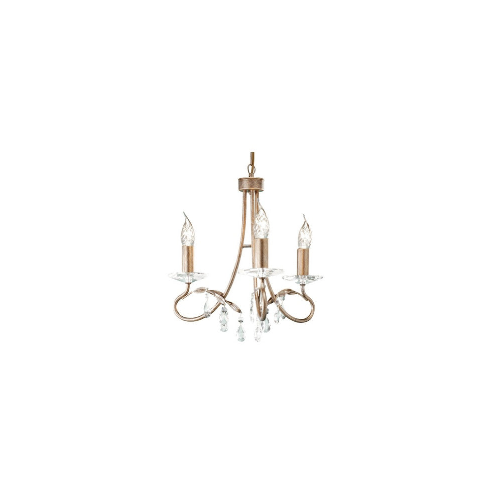 Christina Three Light Chandelier CRT3-SILVER-GOLD
