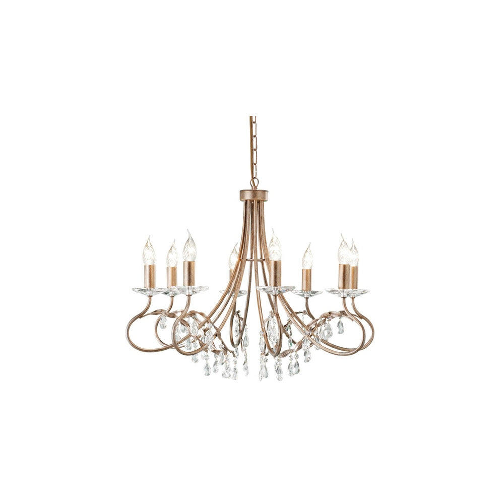 Christina Eight Light Crystal Chandelier CRT8-SILVER-GOLD