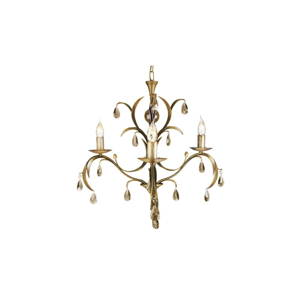 LL3 Lily three light metallic bronze pendant