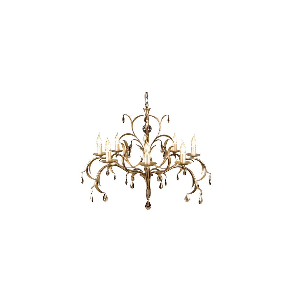 LL8 Lily eight light metallic bronze pendant
