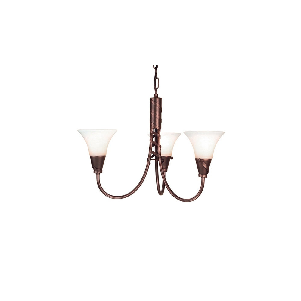 EM3 COPPER Emily three light ceiling pendant