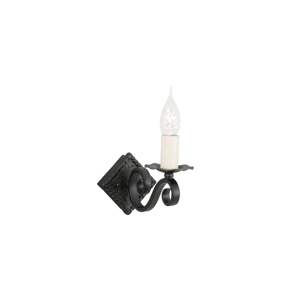 RY1A BLACK Rectory iron single wall light
