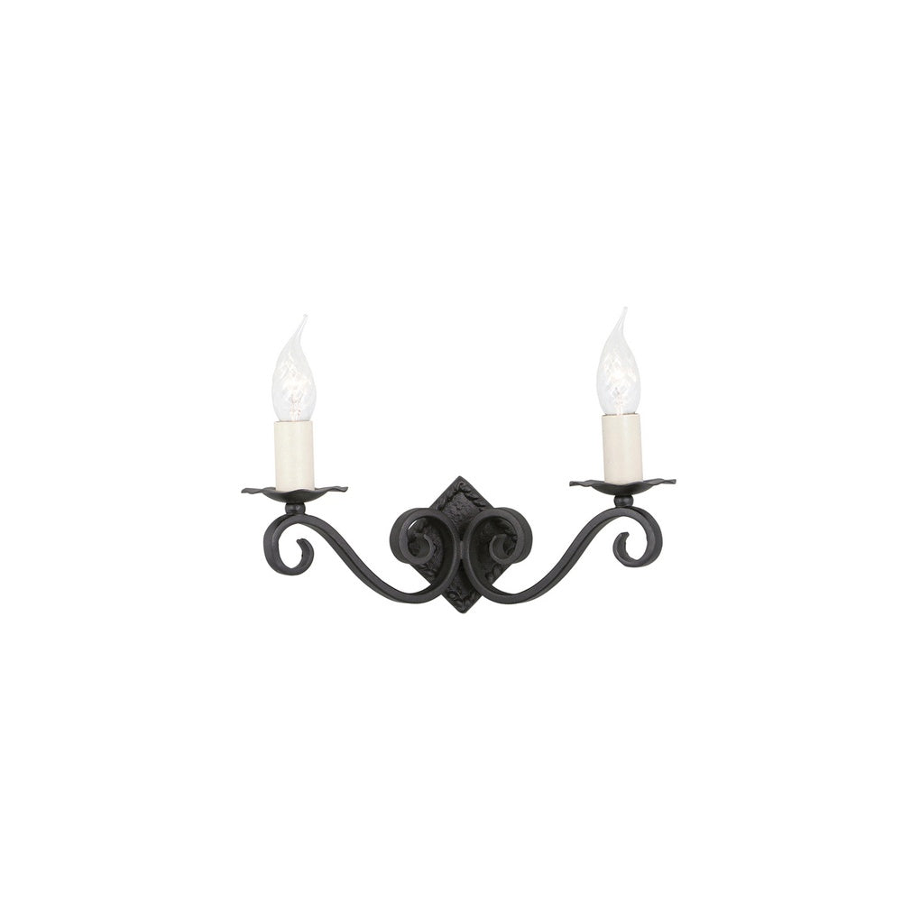 RY2A BLACK Rectory iron double wall light