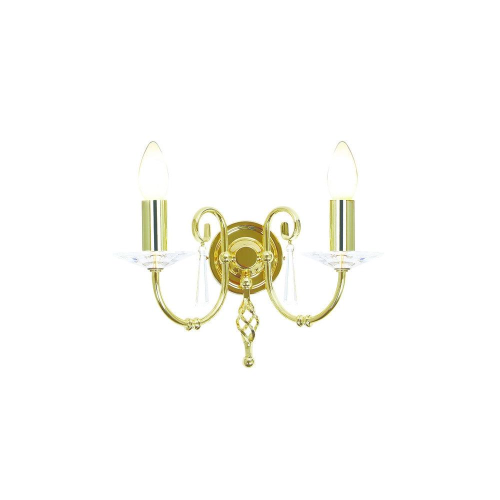 Aegean Modern Double Wall Light In Polished Brass Finish AG2-POL-BRASS