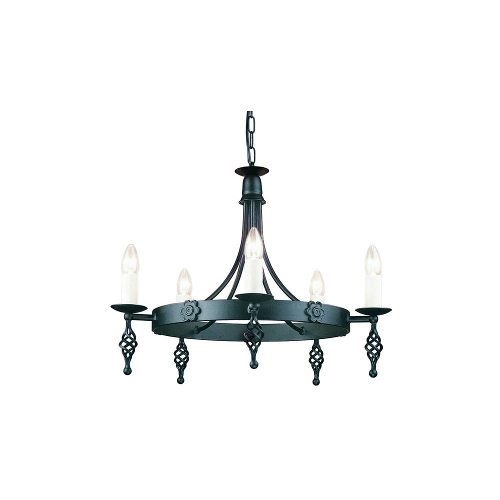 Belfry BY5 Five Light Chandelier In Black