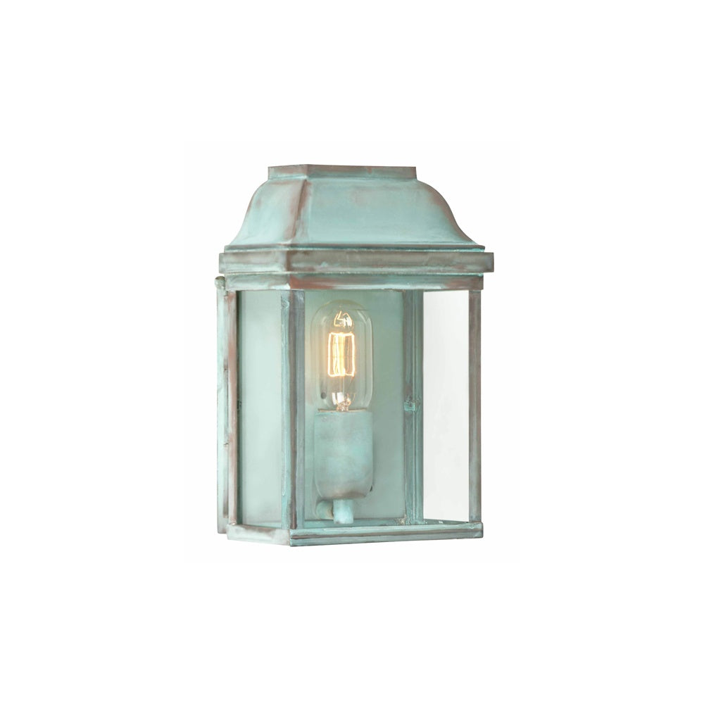 Victoria Solid Brass Outdoor Verdigris Lantern