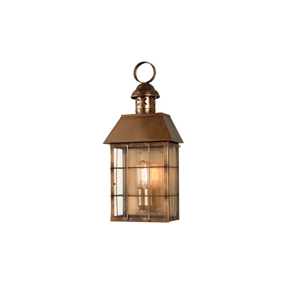 Hyde Park Solid Brass Outdoor Lantern, Antique Brass