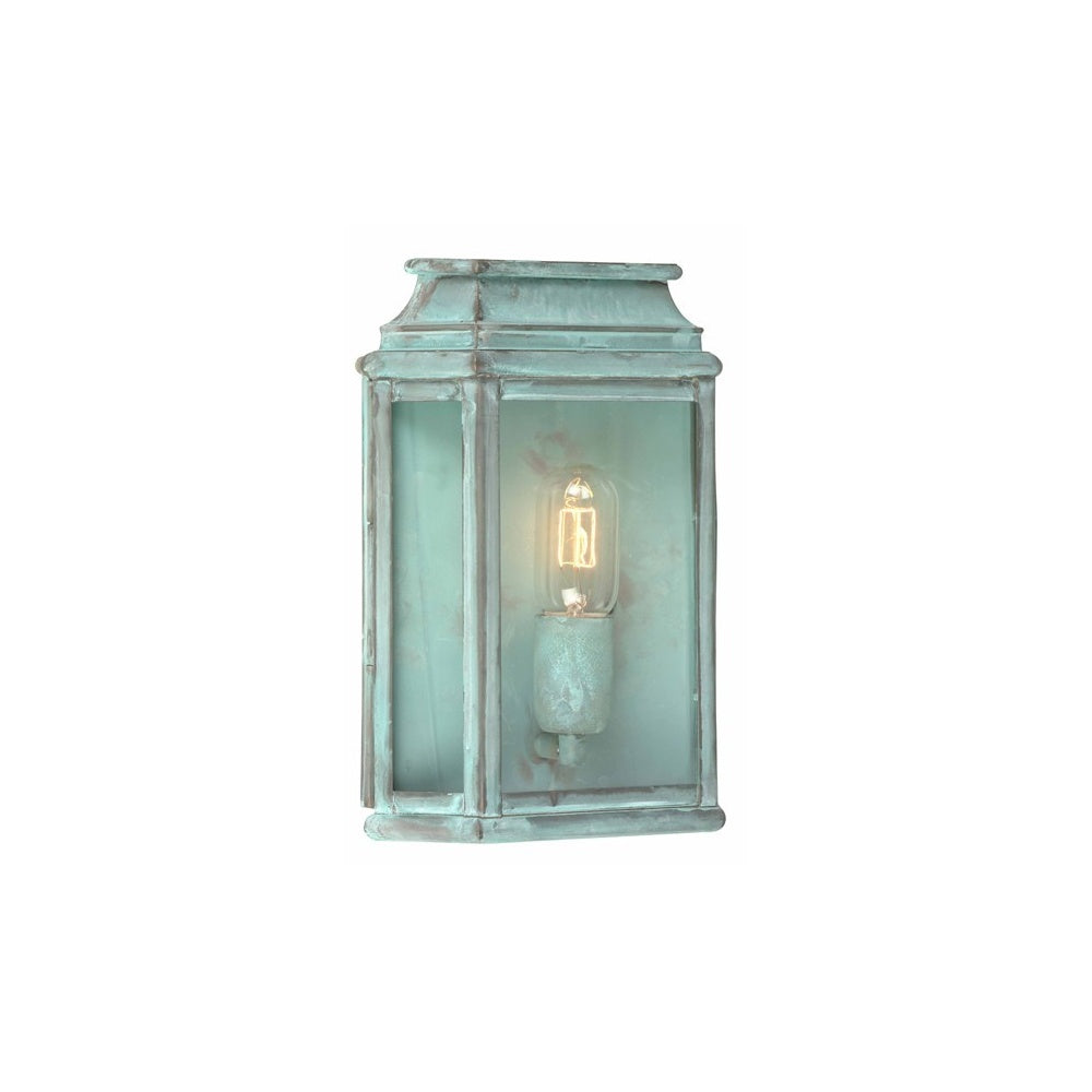 St Martins Solid Brass Outdoor Lantern, Verdigris