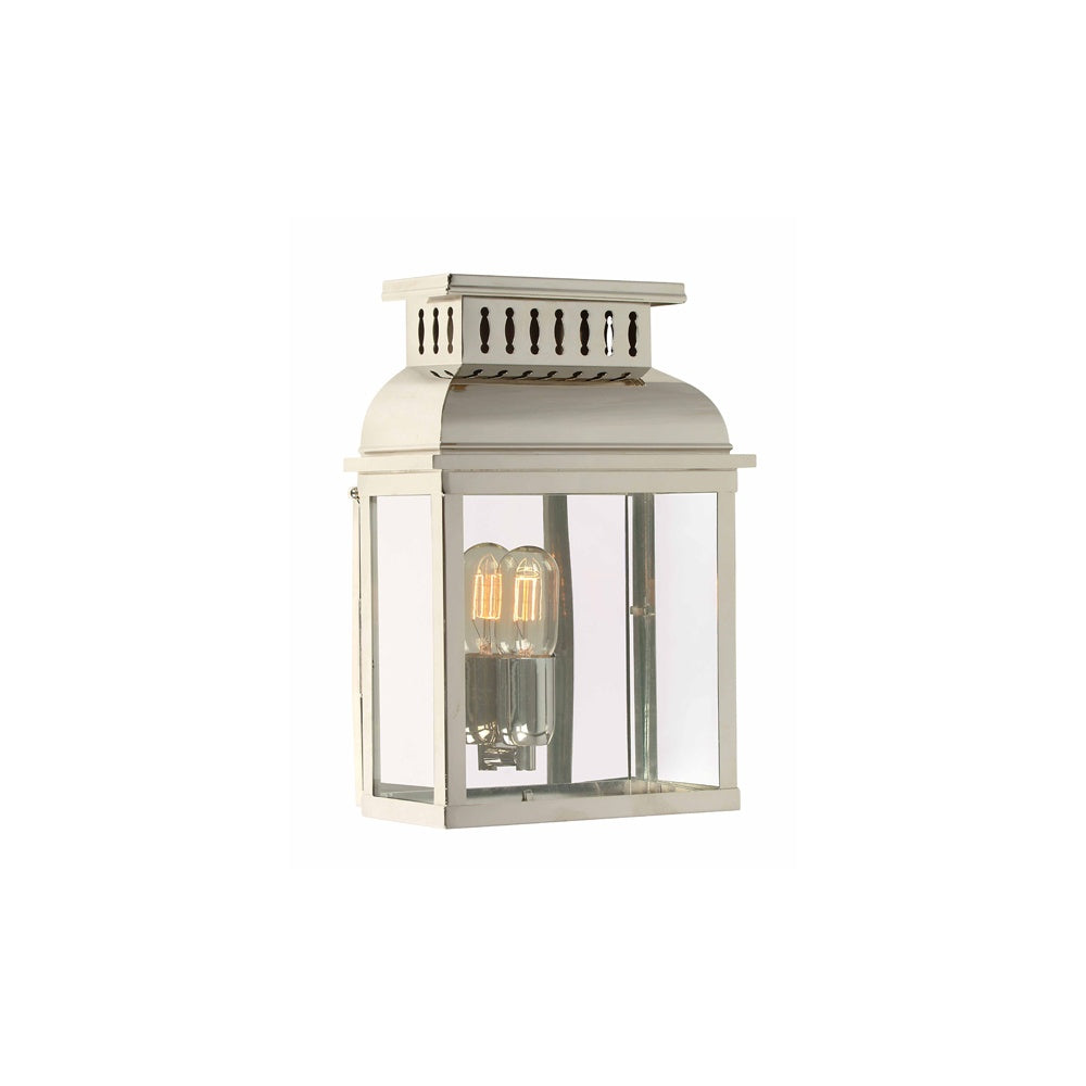 Westminster Abbey Outdoor Polished Nickel Wall Lantern