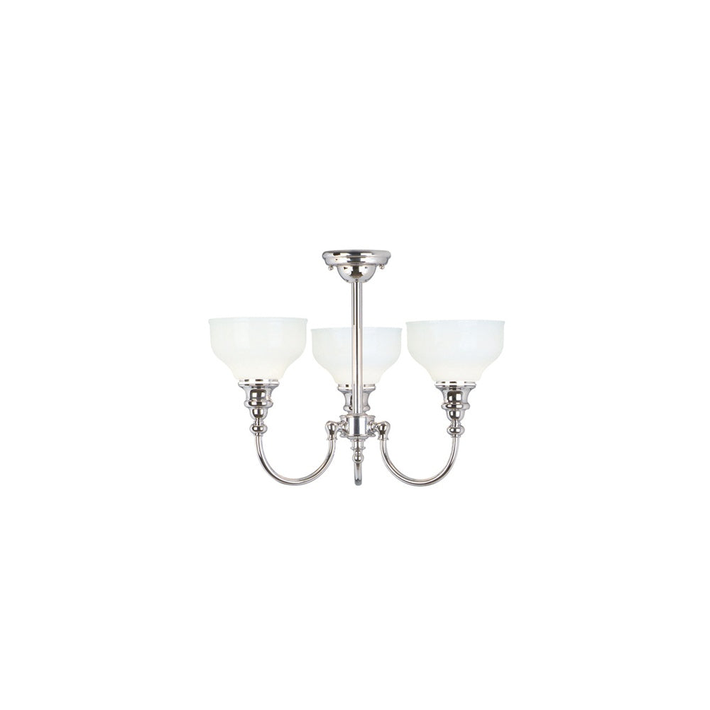 BATH/CD3 Cheadle 3 Light Semi Flush Bathroom Ceiling Pendant