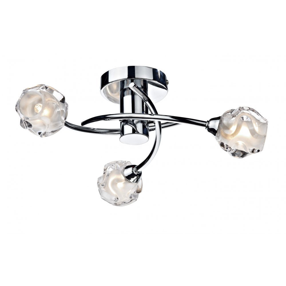 Seattle 3 Light Semi Flush Light in Polished Chrome SEA5350