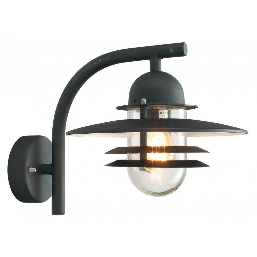 Oslo Exterior Wall Lantern In Black Finish IP55 O2-BLACK-C