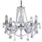 Marie Therese Classic 5 Light Ceiling Chandelier In Polished Chrome Finish 399-5
