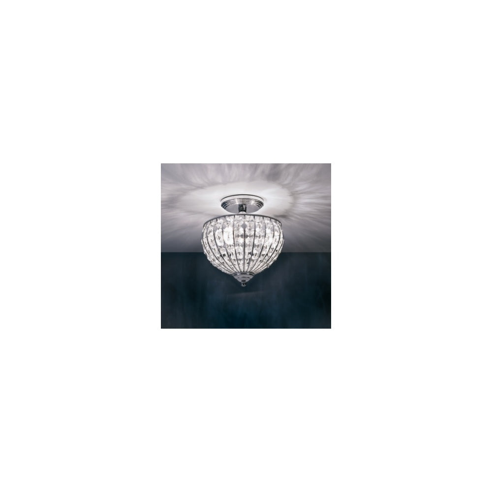 SF810172/03/CH Metz 3 Lt Flush Crystal Ceiling Fitting