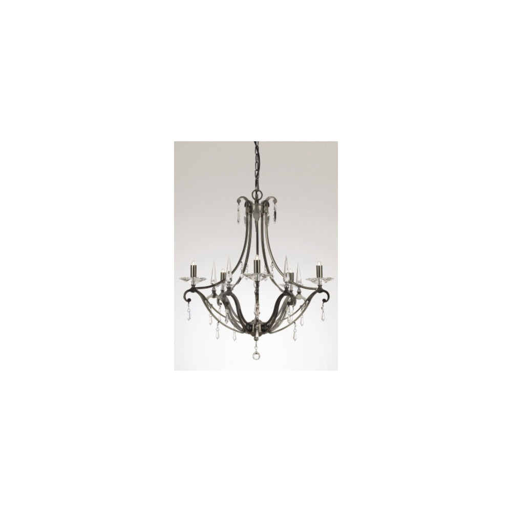STH912142/05/L/GM Salerno 5 Light Crystal Chandelier