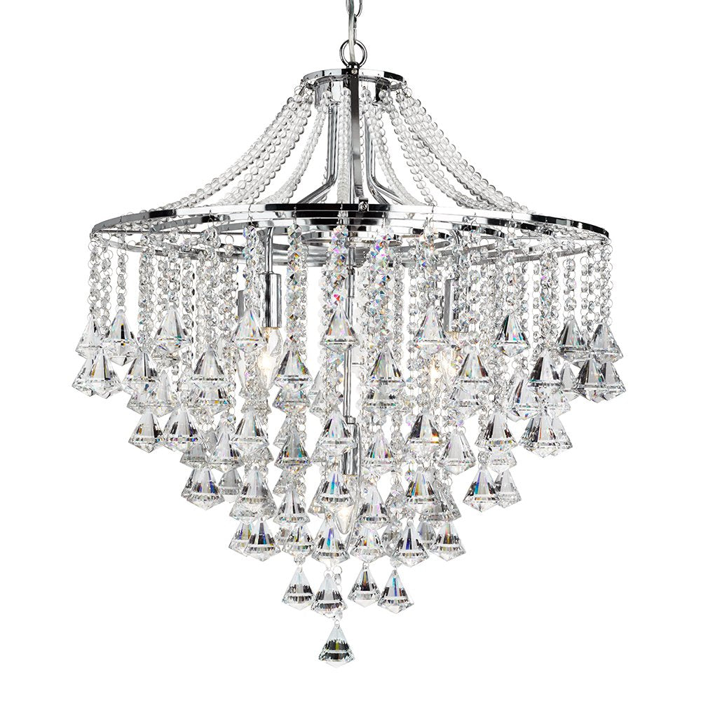 3495-5CC Dorchester 5 Light Crystal Chandelier