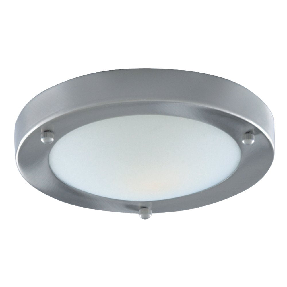 1131-31SS Satin Silver Flush 31cm Bathroom Light I.P44