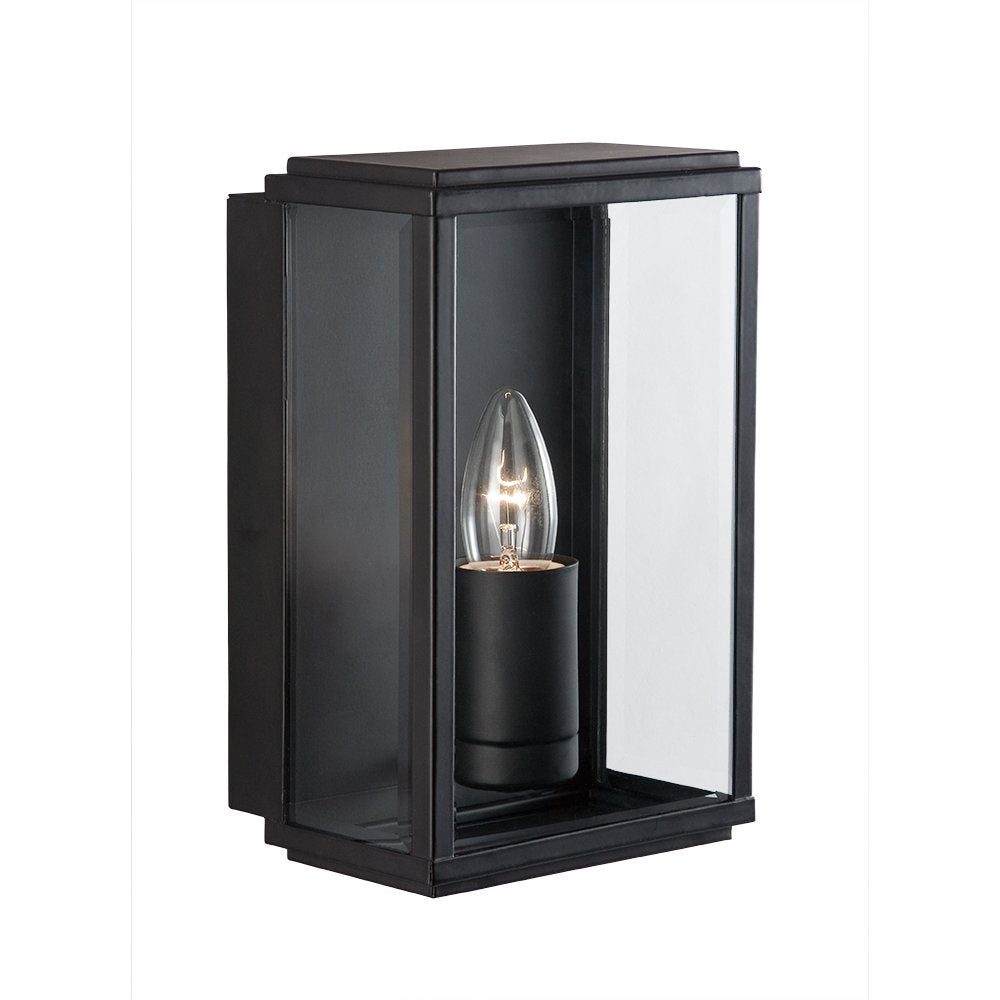 8204BK Outdoor Lighting Black Finish Glass Lantern