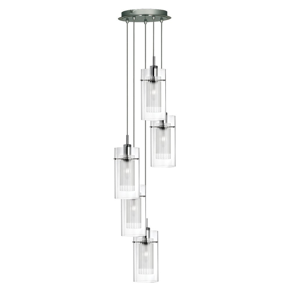 2305-5 Duo I, 5 Light Disc Ceiling Pendant