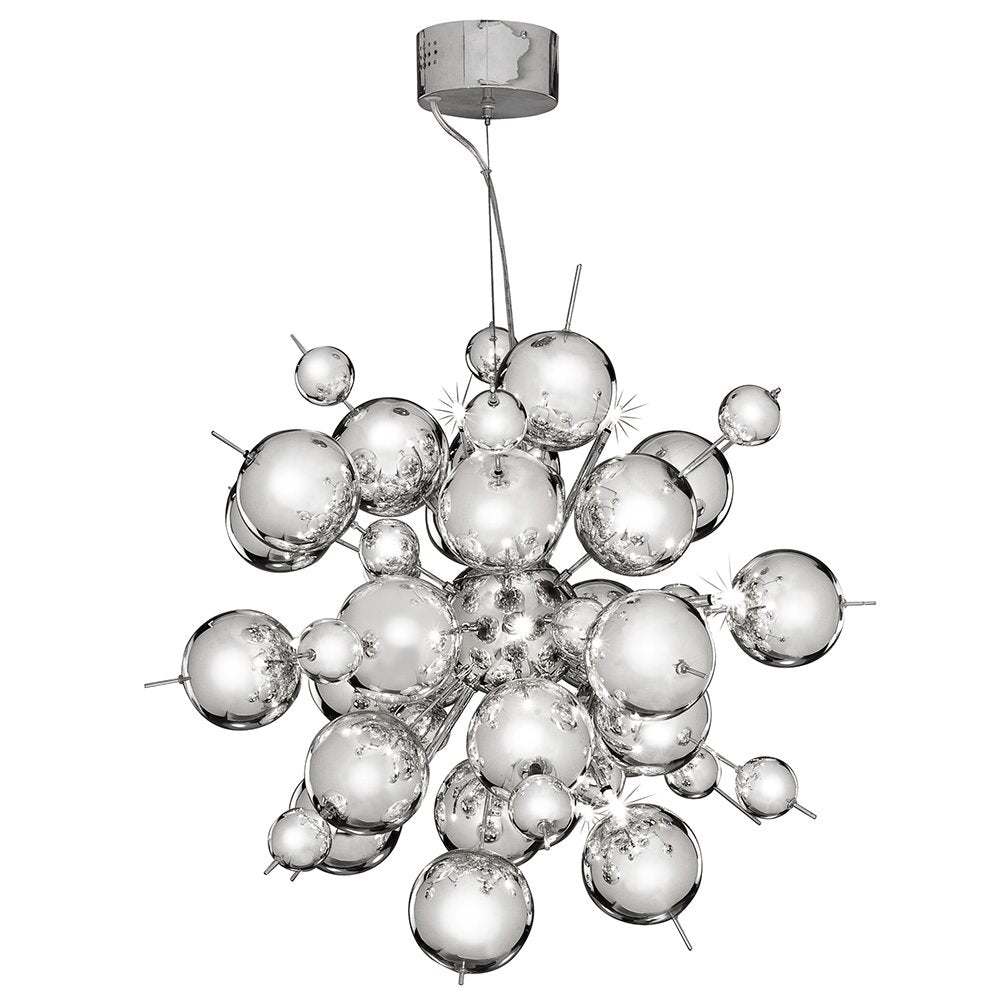 8312-12CC Molecule 12 Light Ceiling Pendant In Chrome
