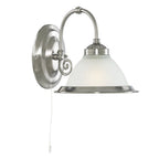 American Diner Single Wall Light In Satin Silver Finish 1041-1
