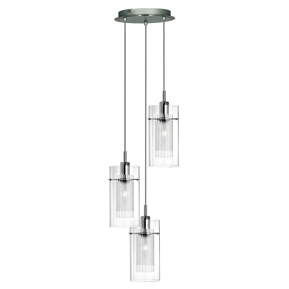 2300-3 Duo I, 3 Light Disc Ceiling Pendant