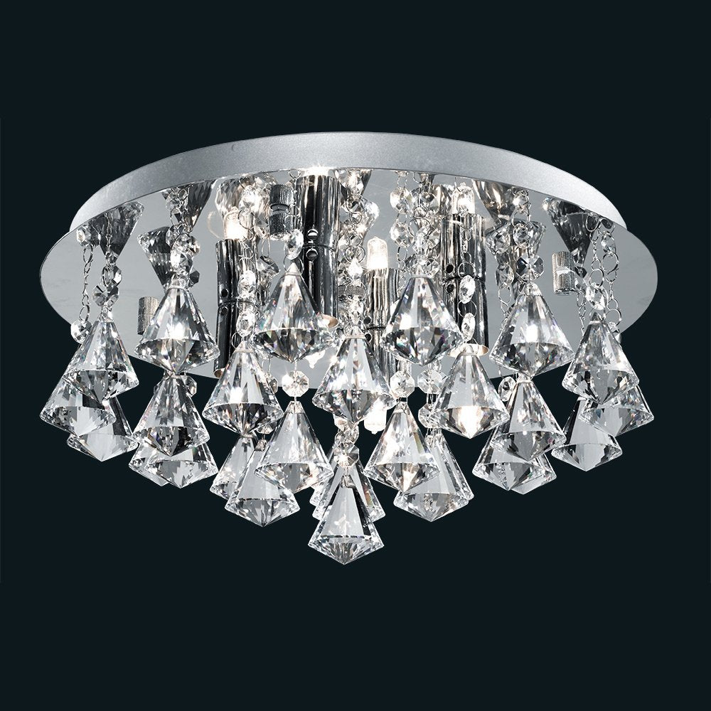 Hanna 4 Light Flush Ceiling Crystal Light - 3304-4CC