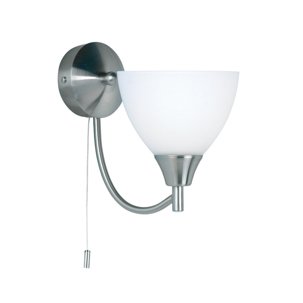 1805-1SC 1 Light Wall Light In Satin Chrome