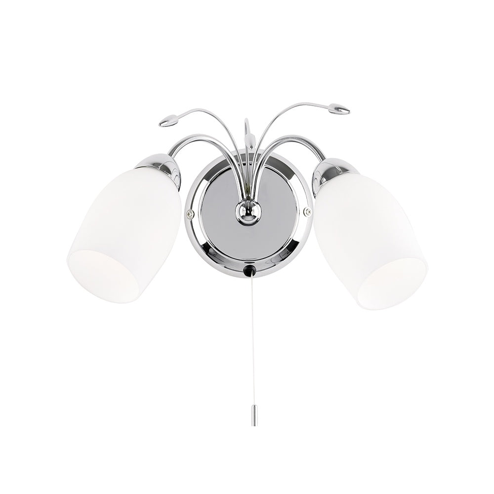 2007-2WBCH Double Wall Light In Chrome