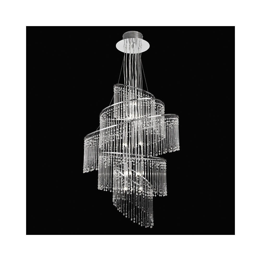 CAMILLE-24CH Contemporary 24 Light Glass Chandelier