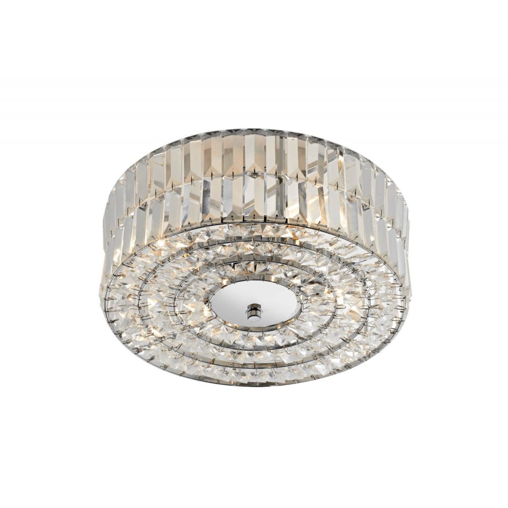 ERR5250 Errol 4 Light Crystal Semi Flush Chrome Ceiling Light