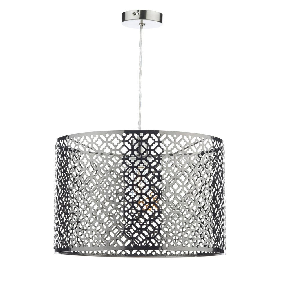 CEY6561 Ceylon Decorative Non Electric Antique Chrome Cut-out Shade