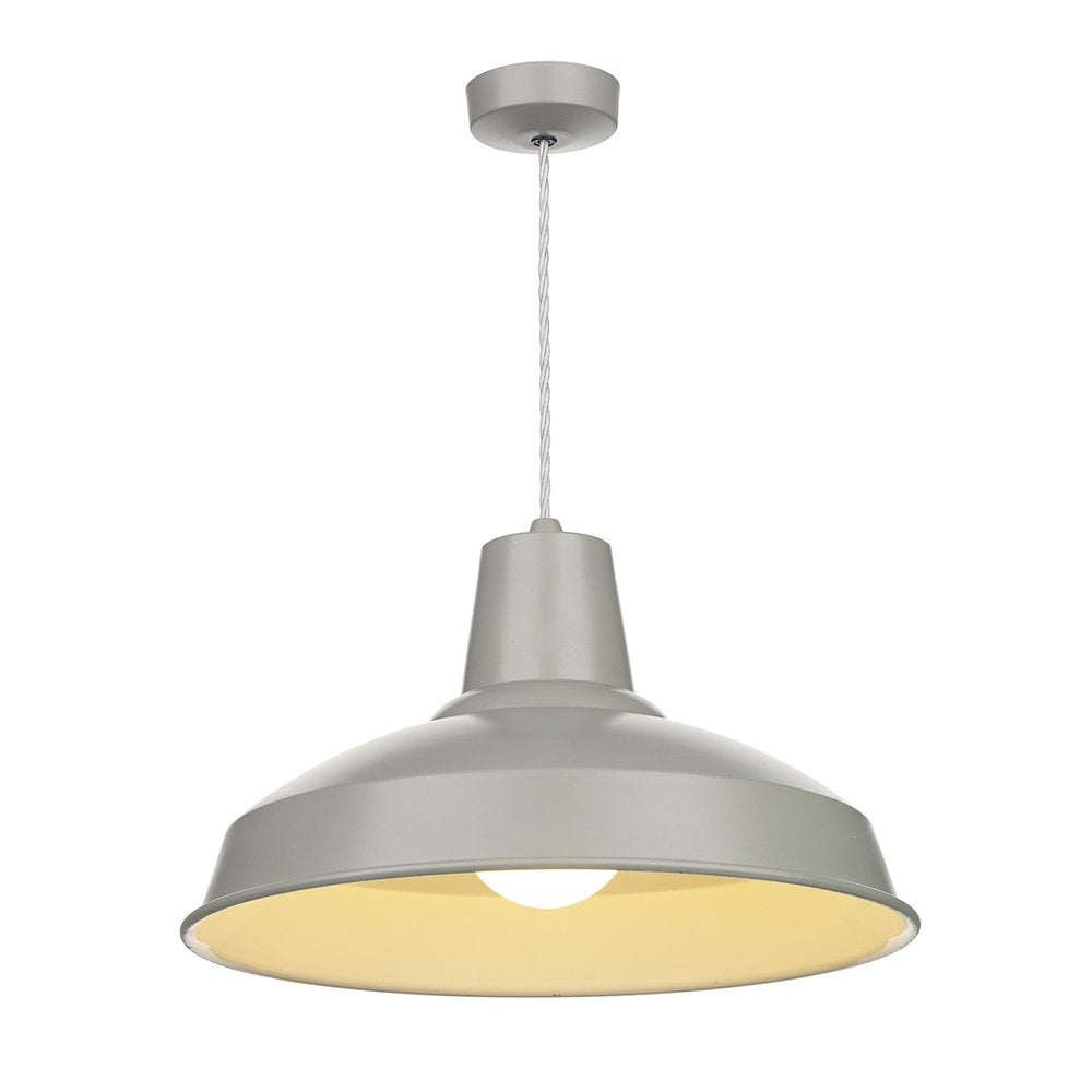 Reclamation Single Ceiling Pendant Light In Powder Grey Finish REC0199