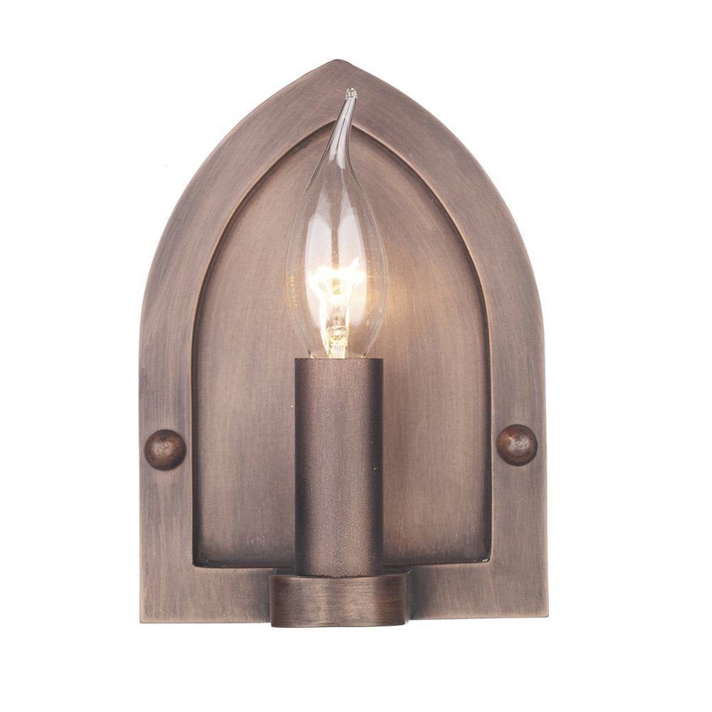 LW864 Lindisfarne Historic 1 Light Copper Finish Wall Light