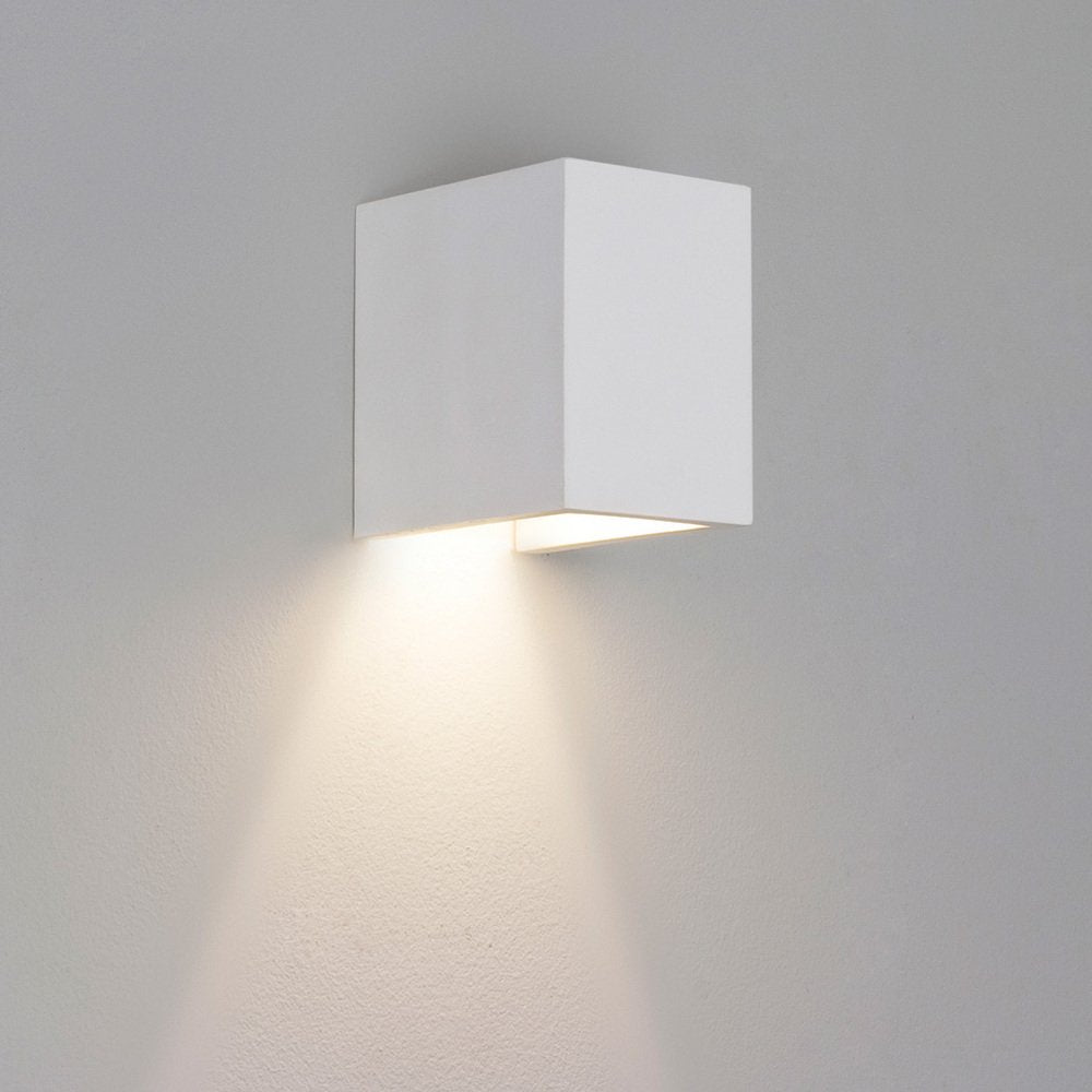 Parma 110 Minimalist Wall Light In Plaster Finish 1187009