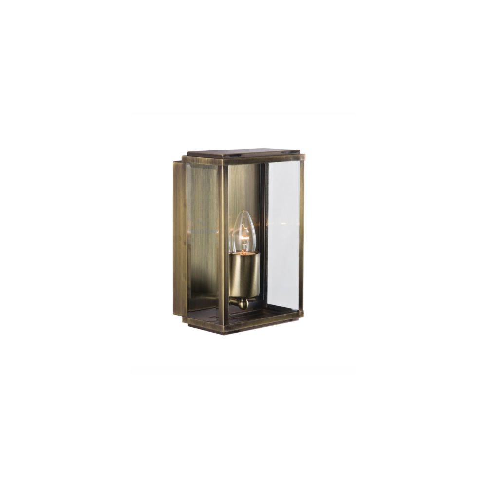 8204AB Outdoor Lighting Antique Brass Finish Glass Lantern