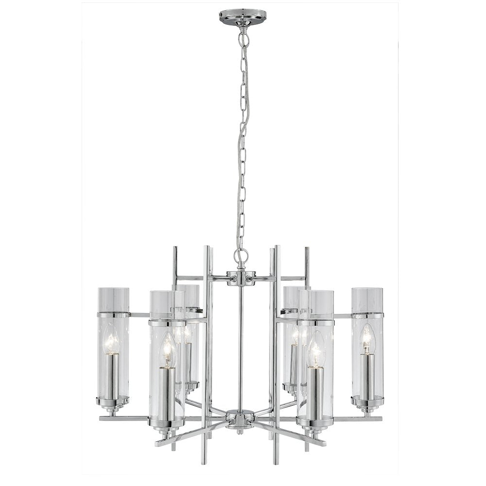 3096-6CC Milo 6 Light Chrome And Glass Pendant