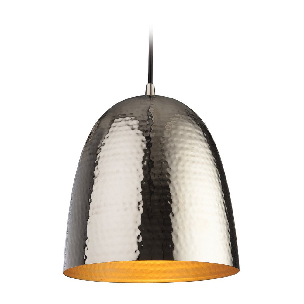 8673 Assam Dimple effect Nickel and Matt Brass Ceiling Pendant