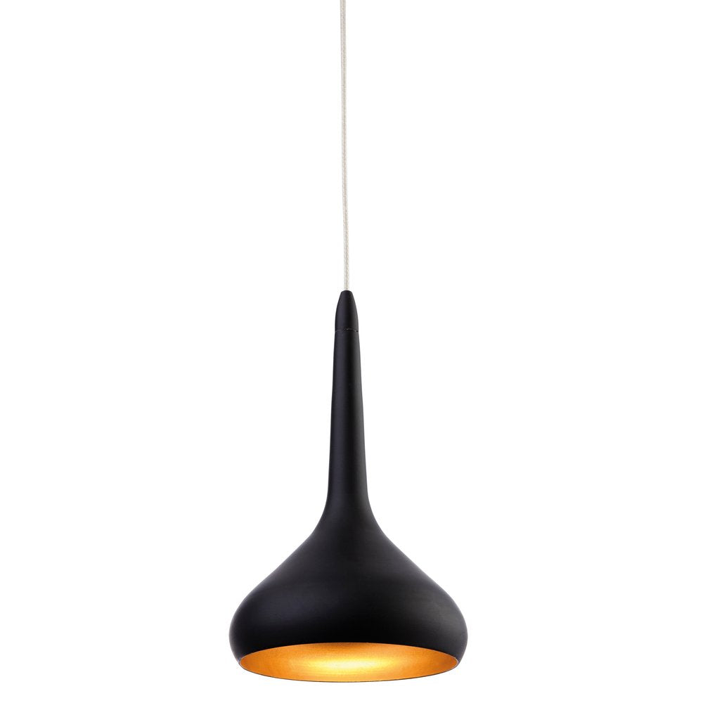 Bar Modern LED Ceiling Pendant in Black and Gold Finish