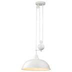 Century Modern Rise and Fall Ceiling Light in White Finish - 2309WH