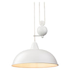 Century Modern Rise and Fall Ceiling Light in White Finish - 2309WH
